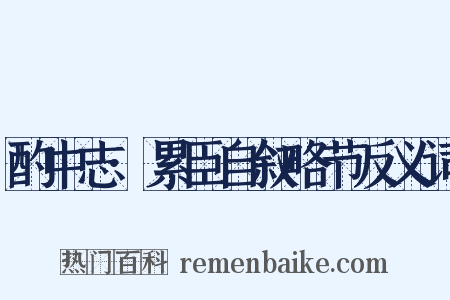 酌中志·累臣自叙略节反义词是什么意思的图片